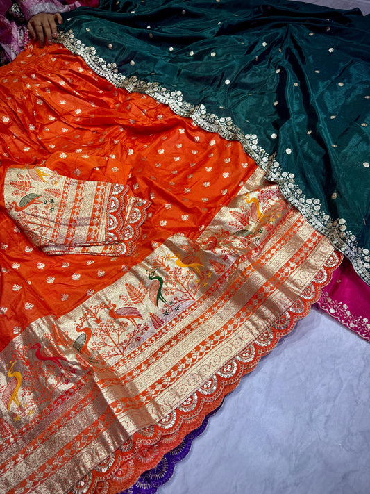 Ready To Wear Banarasi Pattu Lehenga