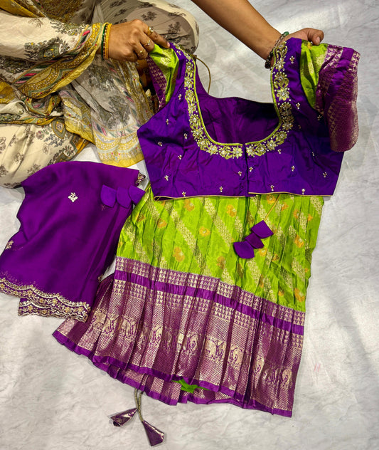 Ready To Wear Kanchipuram Langa Voni Set