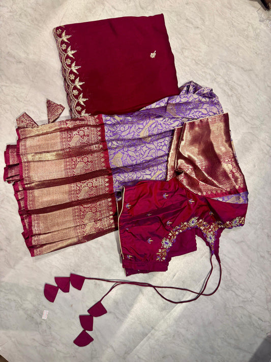 Ready To Wear Kanchipuram Langa Voni Set