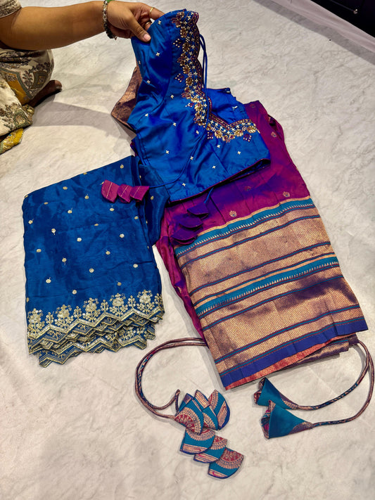 Ready To Wear Kanchipuram Langa Voni Set