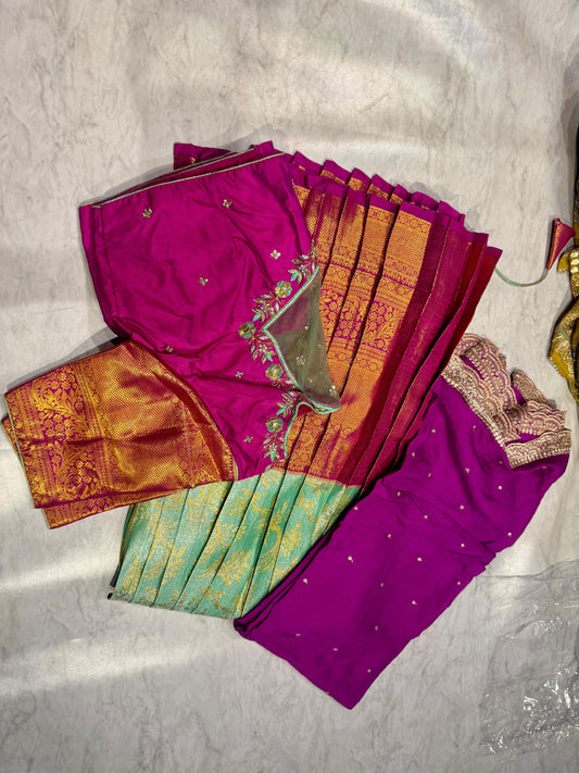 Ready To Wear Kanchipuram Langa Voni Set