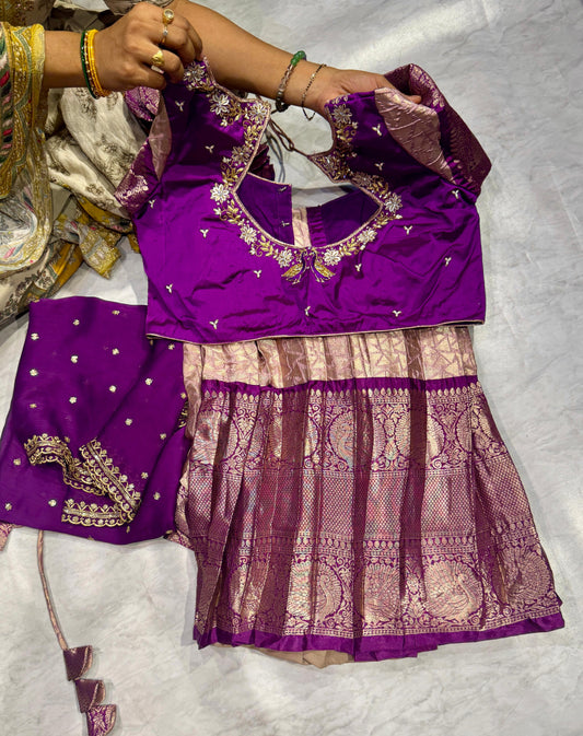 Ready To Wear Kanchipuram Langa Voni Set