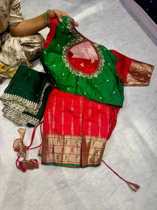 Ready To Wear Kanchipuram Langa Voni Set
