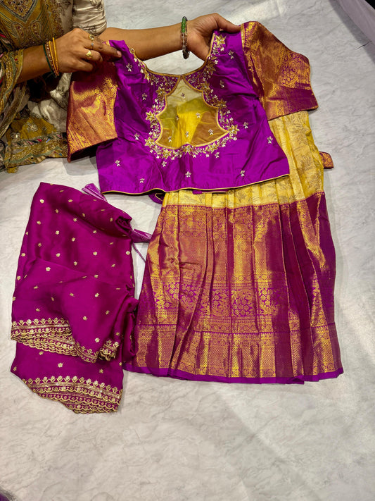 Ready To Wear Kanchipuram Langa Voni Set