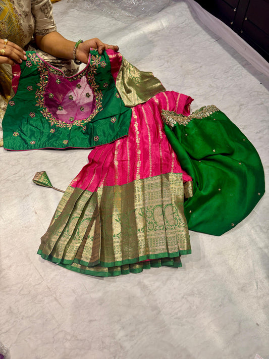 Ready To Wear Kanchipuram Langa Voni Set