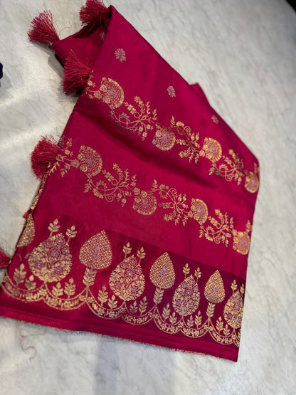 Satin Mashru Silk Saree