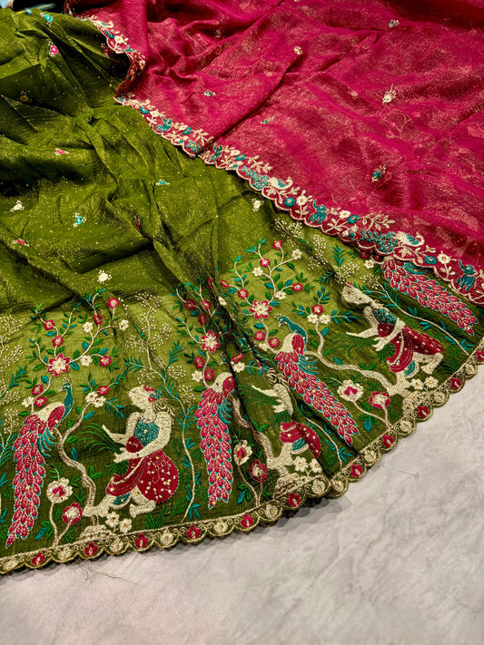 Semi Stitched Lehanga