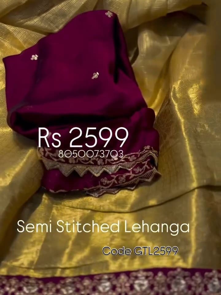 Semi Stitched Lehenga