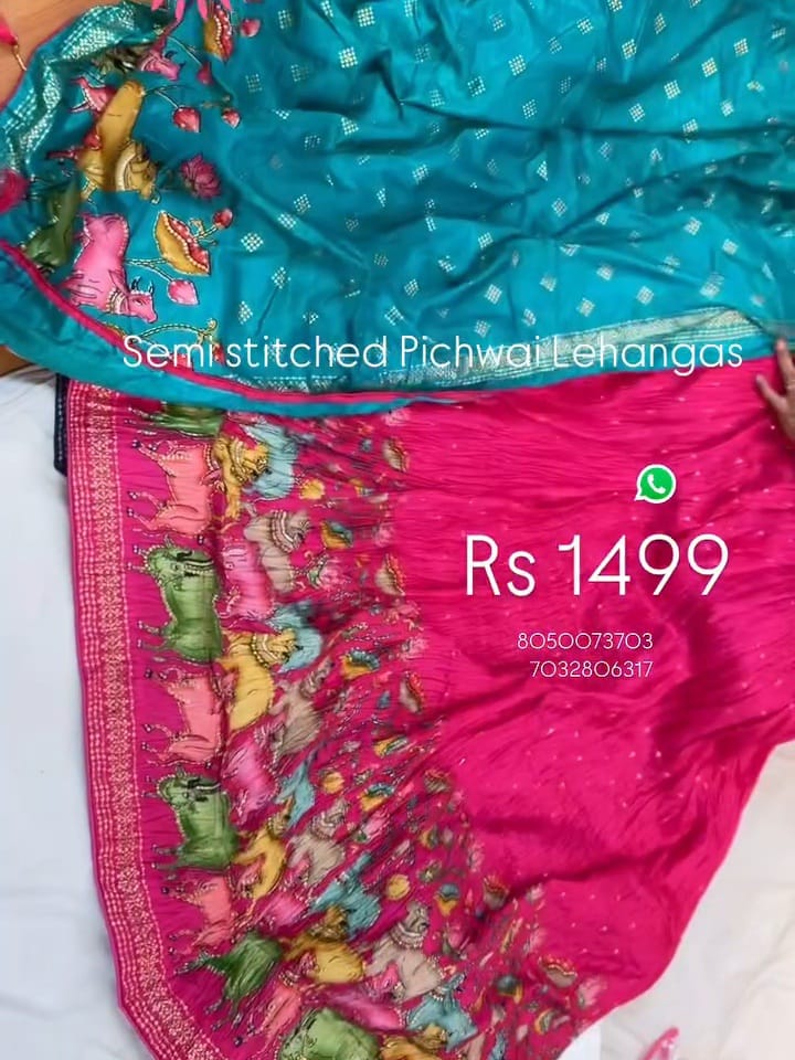 Semi Stitched Pichwai Lehenga