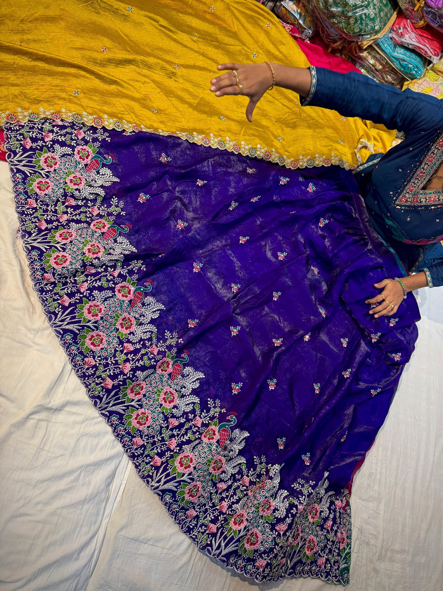 Space Silk Semi Stiched Lehenga