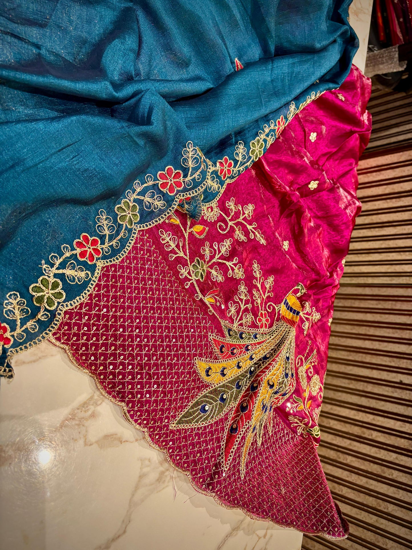 Space Silk Semi Stiched Lehenga