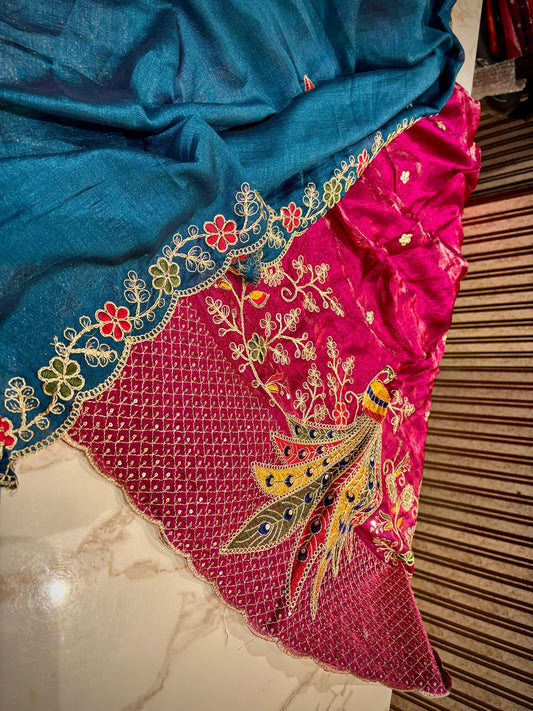Space Silk Semi Stiched Lehenga
