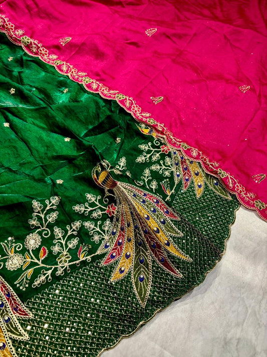 Space Silk Semi Stiched Lehenga