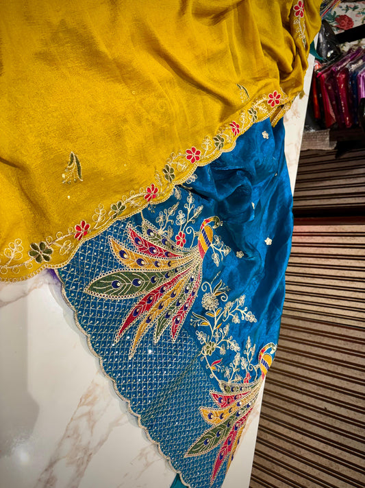 Space Silk Semi Stiched Lehenga