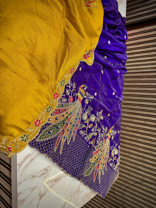 Space Silk Semi Stiched Lehenga