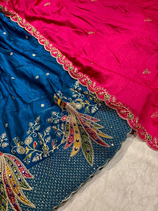 Space Silk Semi Stiched Lehenga