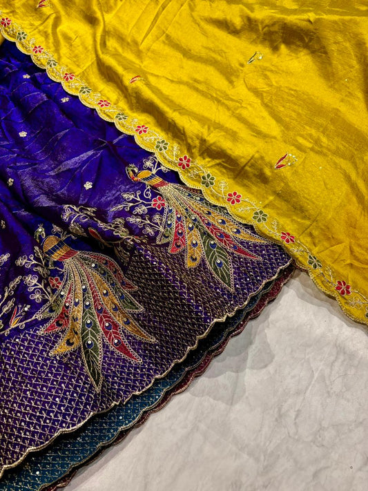 Space Silk Semi Stiched Lehenga