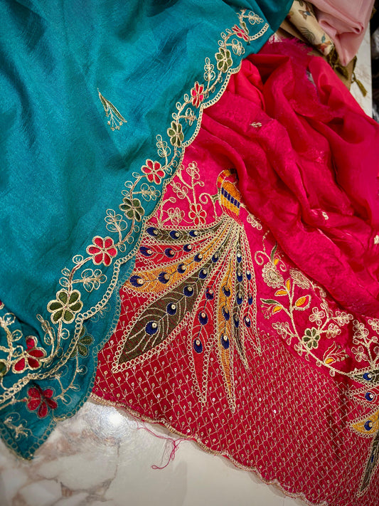 Space Silk Semi Stiched Lehenga