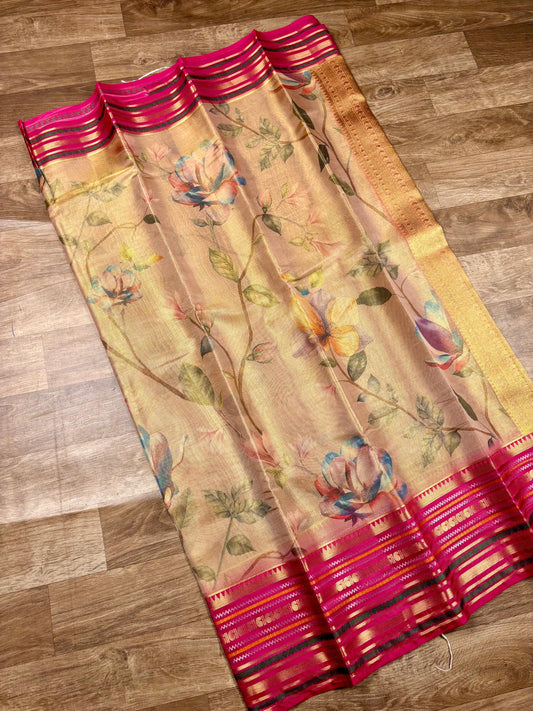 Tissue Dupion Pattu Saree