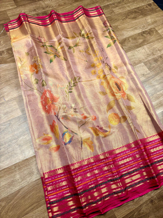 Tissue Dupion Pattu Saree
