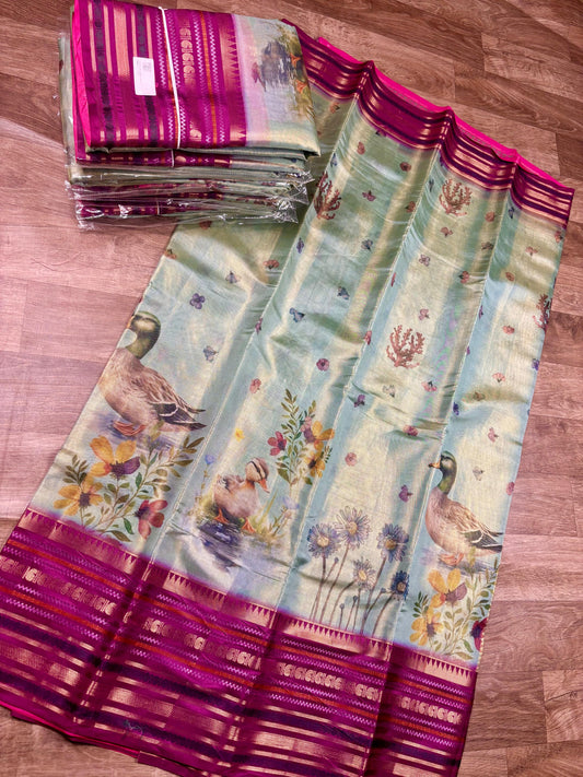 Tissue Dupion Pattu Saree