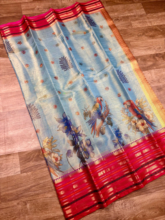 Tissue Dupion Pattu Saree