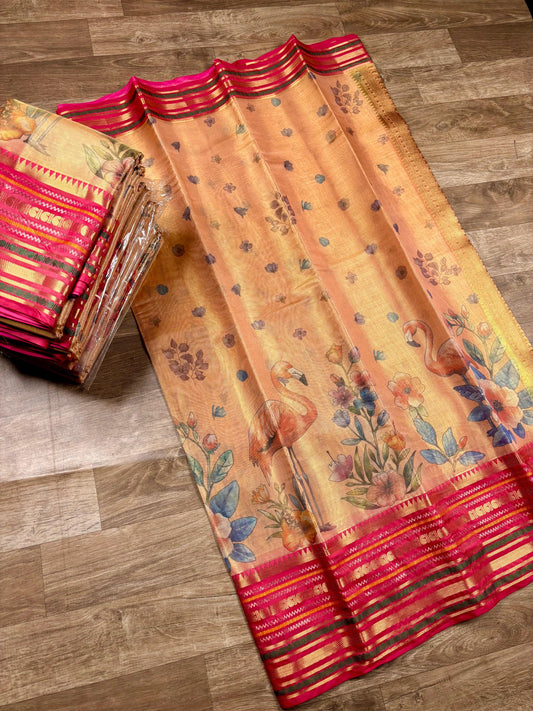 Tissue Dupion Pattu Saree