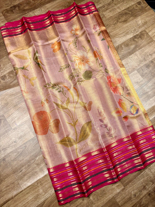Tissue Dupion Pattu Saree