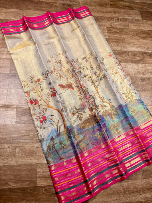 Tissue Dupion Pattu Saree