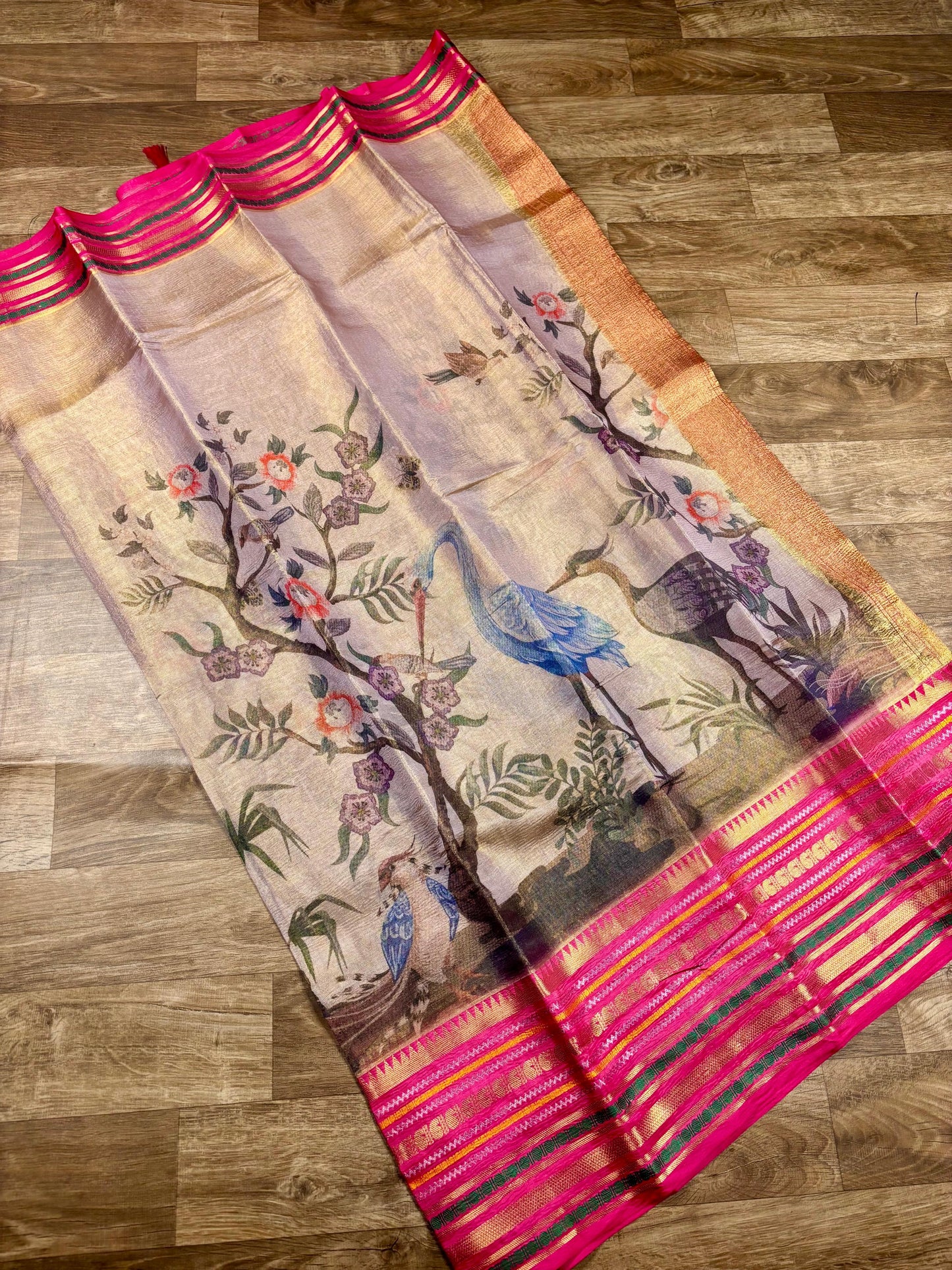 Tissue Dupion Pattu Saree