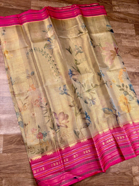 Tissue Dupion Pattu Saree