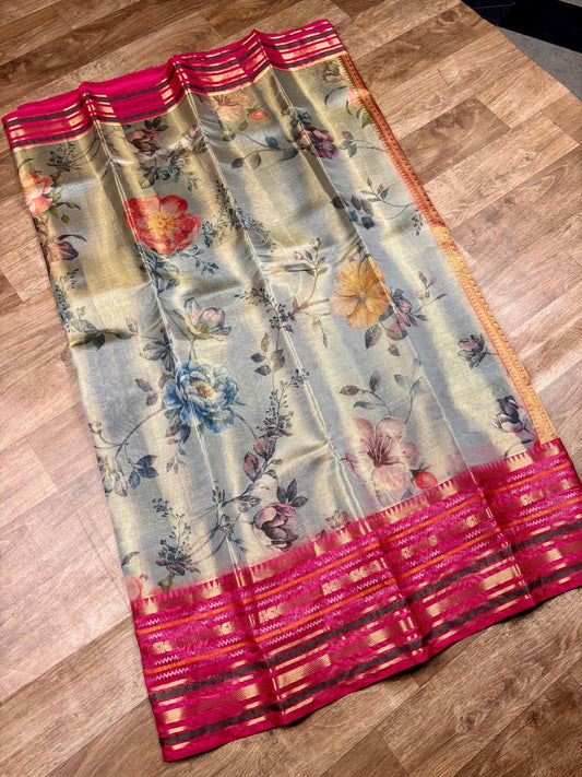 Tissue Dupion Pattu Saree