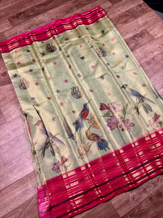 Tissue Dupion Pattu Saree