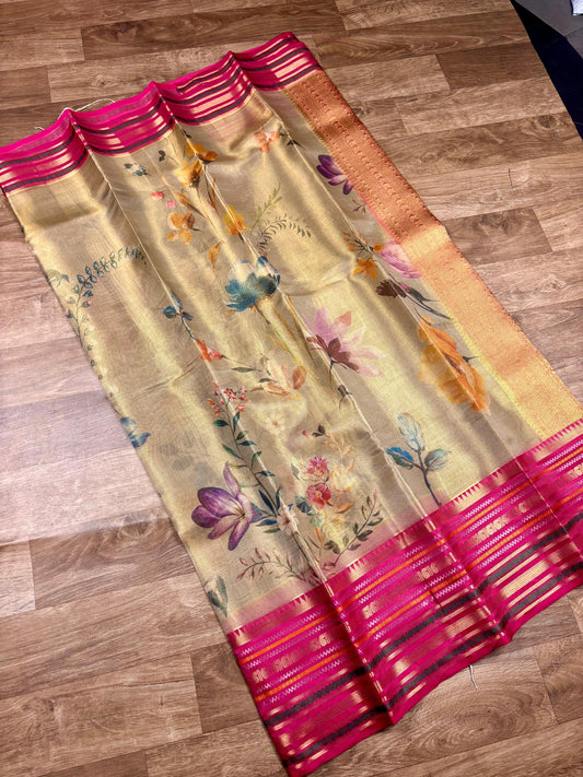 Tissue Dupion Pattu Saree