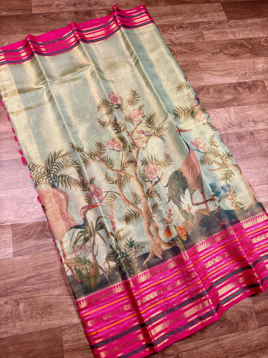 Tissue Dupion Pattu Saree