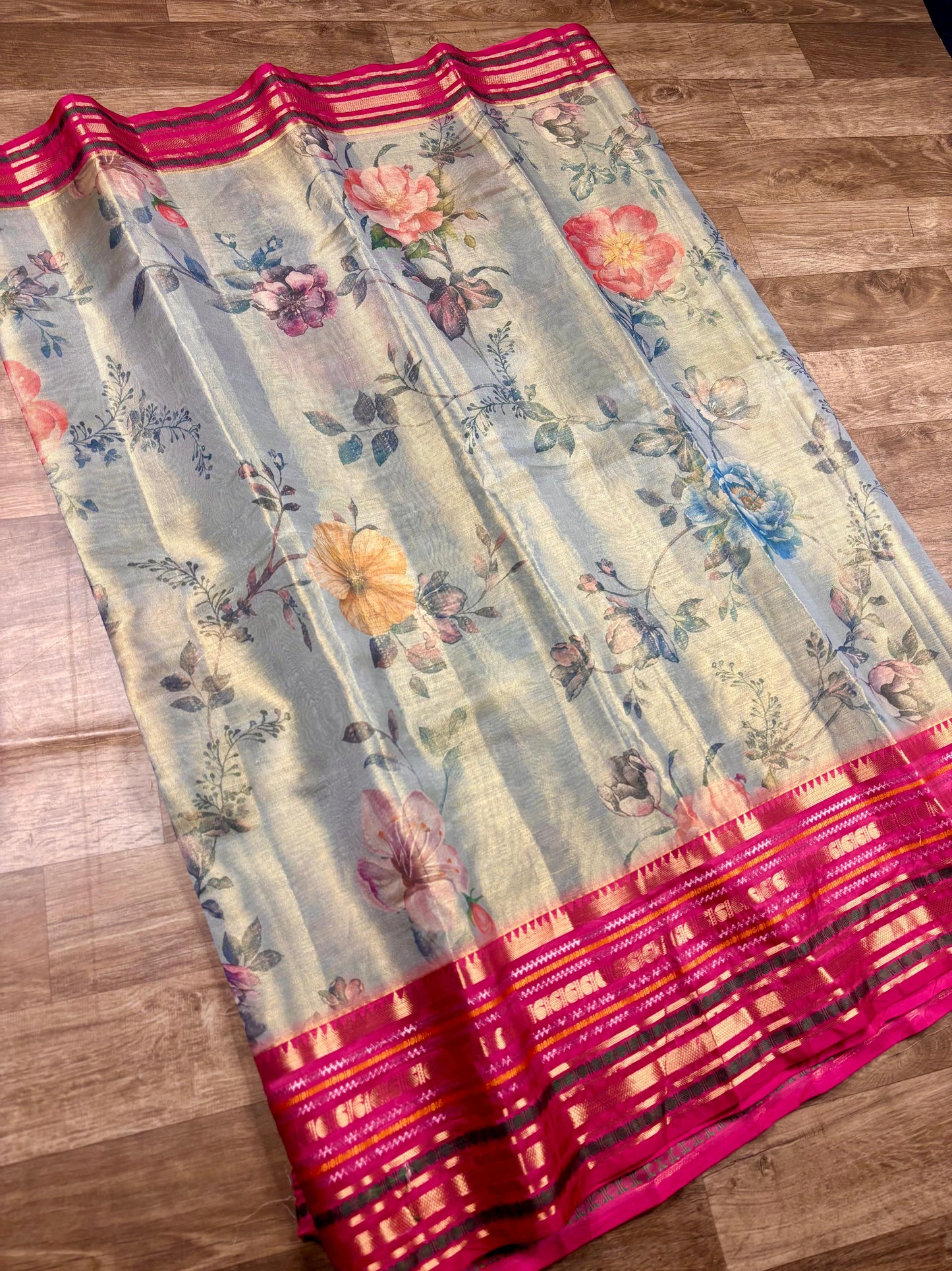 Tissue Dupion Pattu Saree
