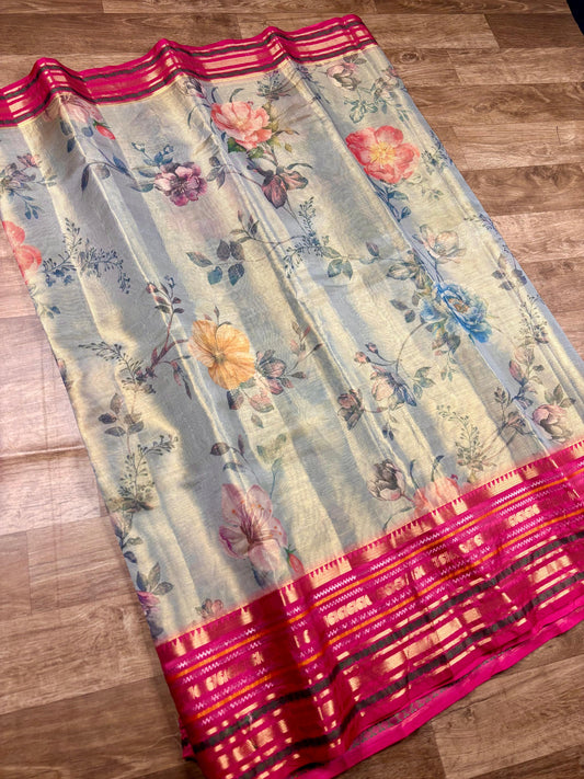 Tissue Dupion Pattu Saree