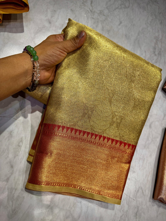 Tissue Kanchi Gold Pattu Saree