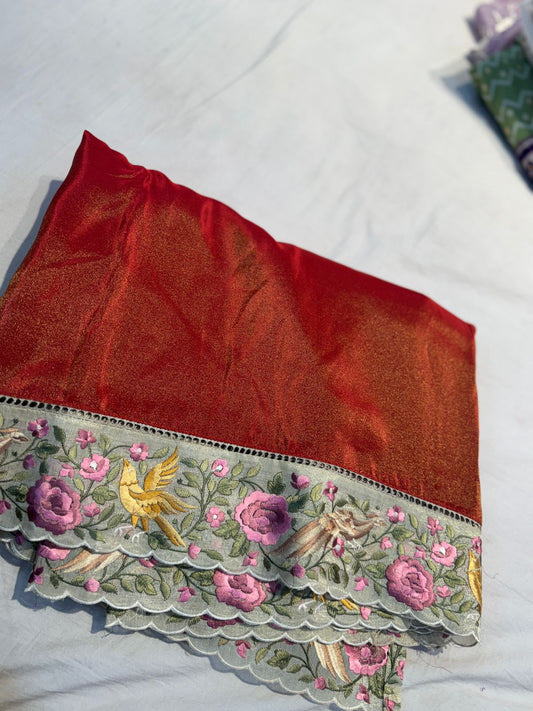 Tissue Moonga Silk Saree