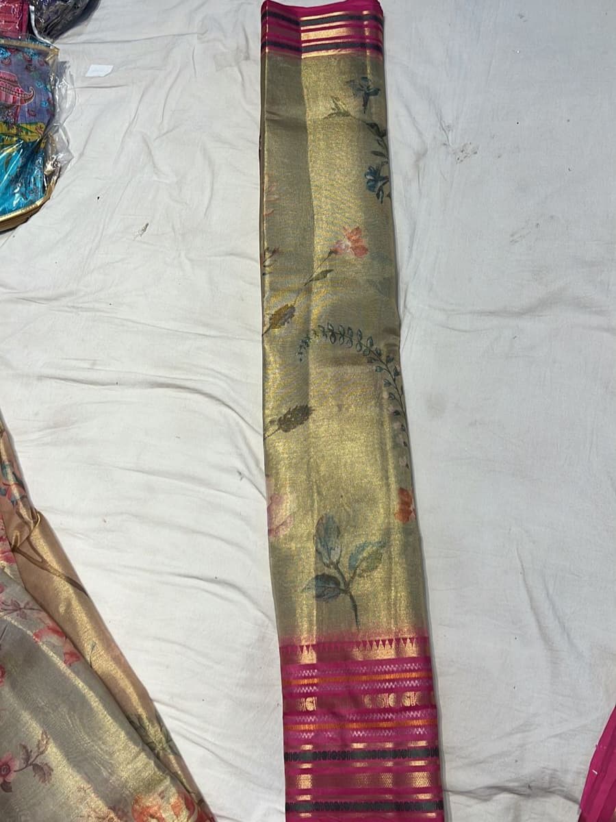 Tissue Tussar Dupion Silk Saree