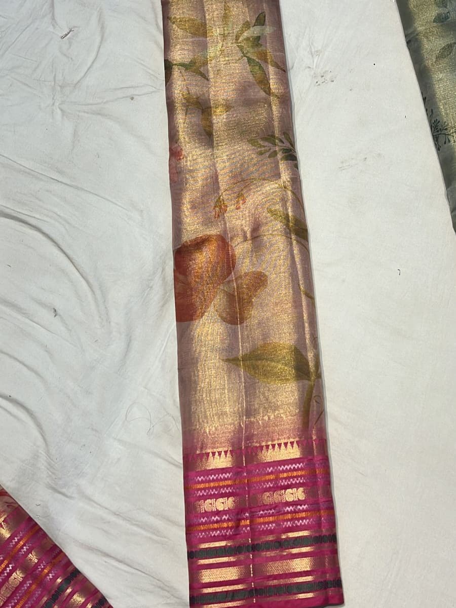 Tissue Tussar Dupion Silk Saree