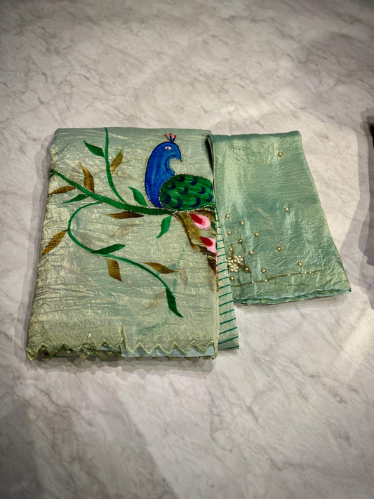 Tissue Crush Saree