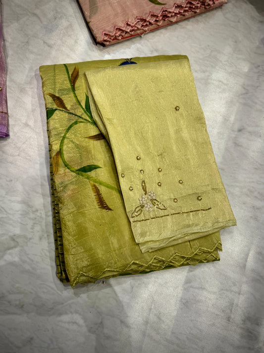 Tissue Crush Saree