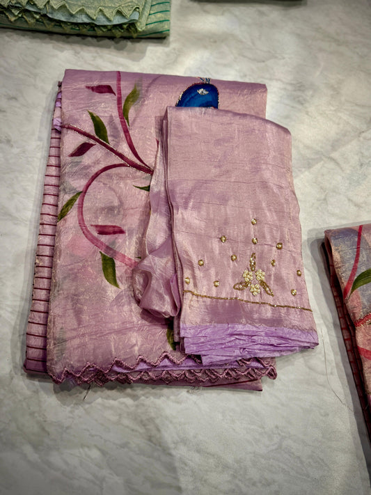 Tissue Crush Saree