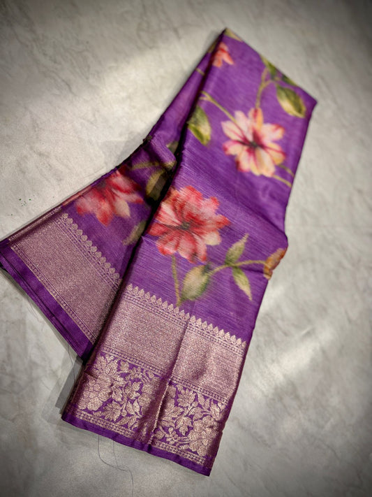 Tussar Dupion Silk Saree