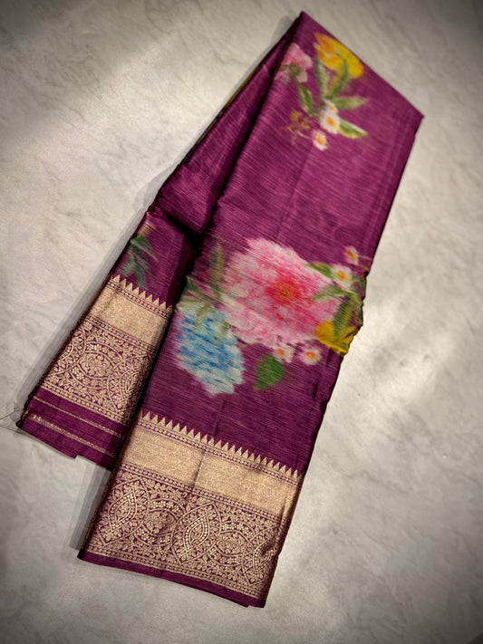 Tussar Dupion Silk Saree