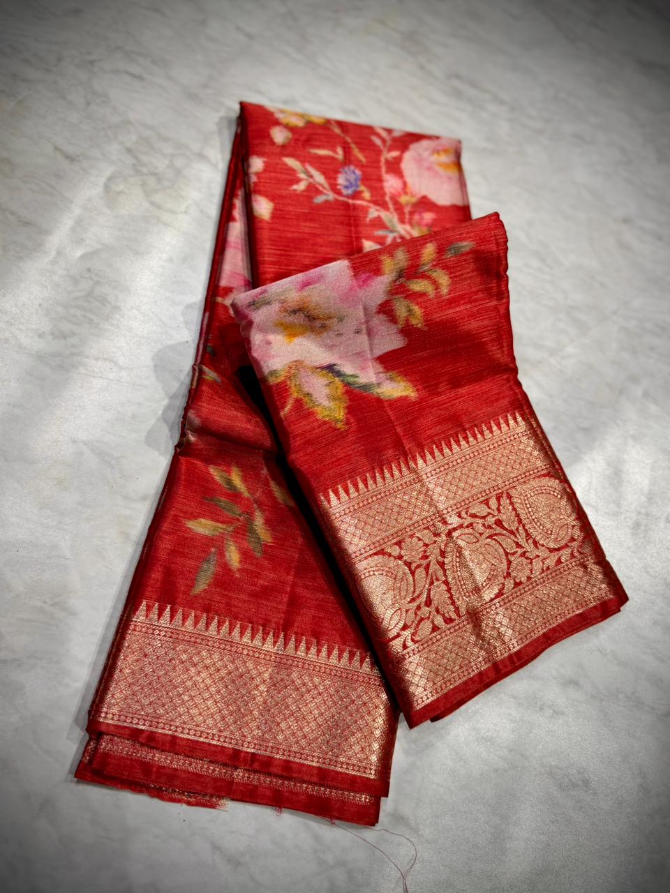 Tussar Dupion Silk Saree