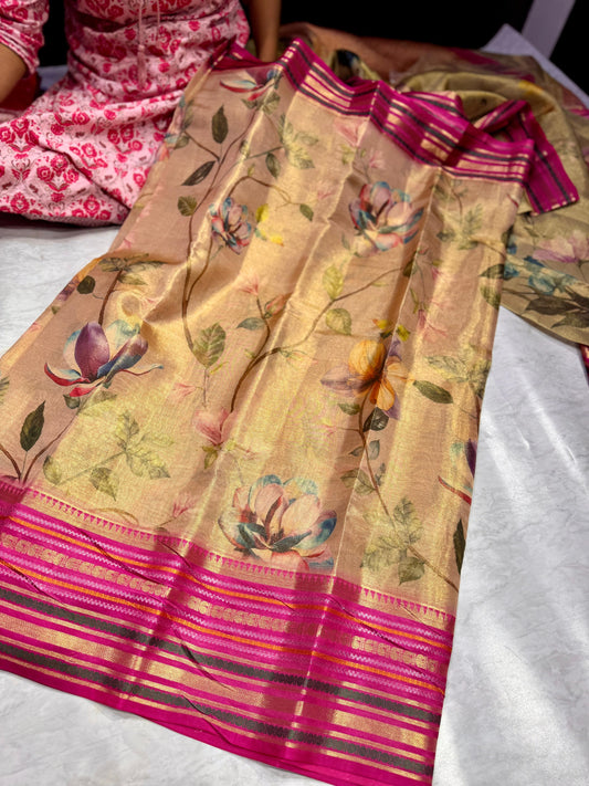 Tussar Dupion Silk Saree