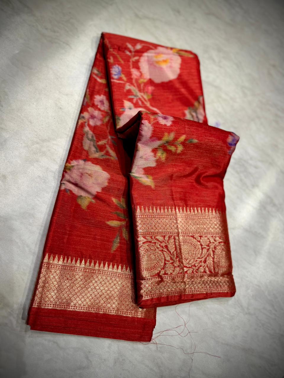 Tussar Dupion Silk Saree