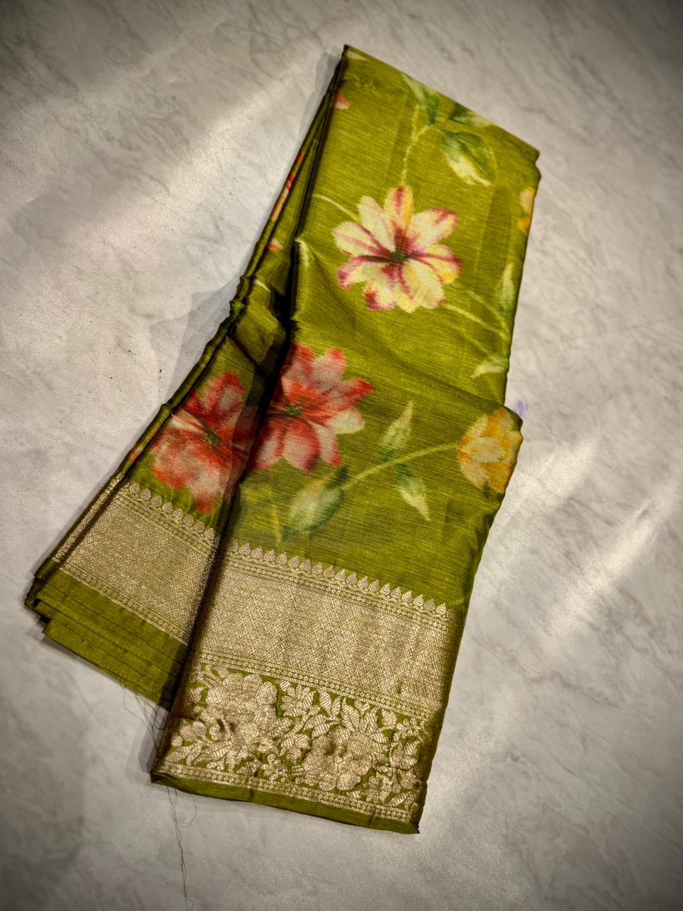 Tussar Dupion Silk Saree